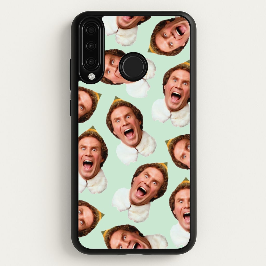 Green Elf Face - Christmas - Christmas Phone Case for Huawei P30 Lite