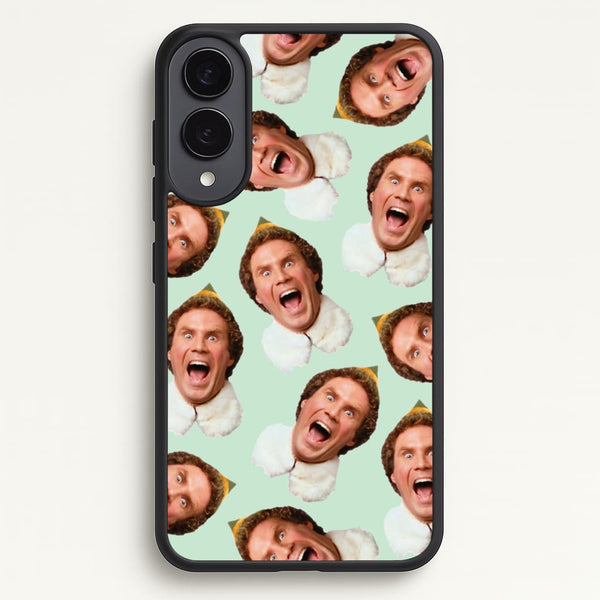 Green Elf Face - Christmas - Christmas Phone Case for Galaxy S25 Edge