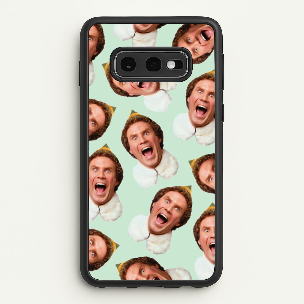 Green Elf Face - Christmas - Christmas Phone Case for Galaxy S10e