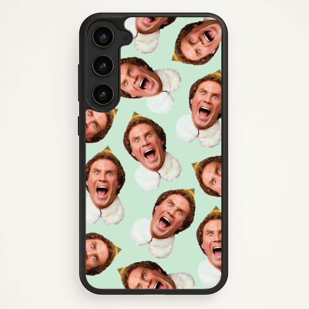 Green Elf Face - Christmas - Christmas Phone Case for Galaxy S23