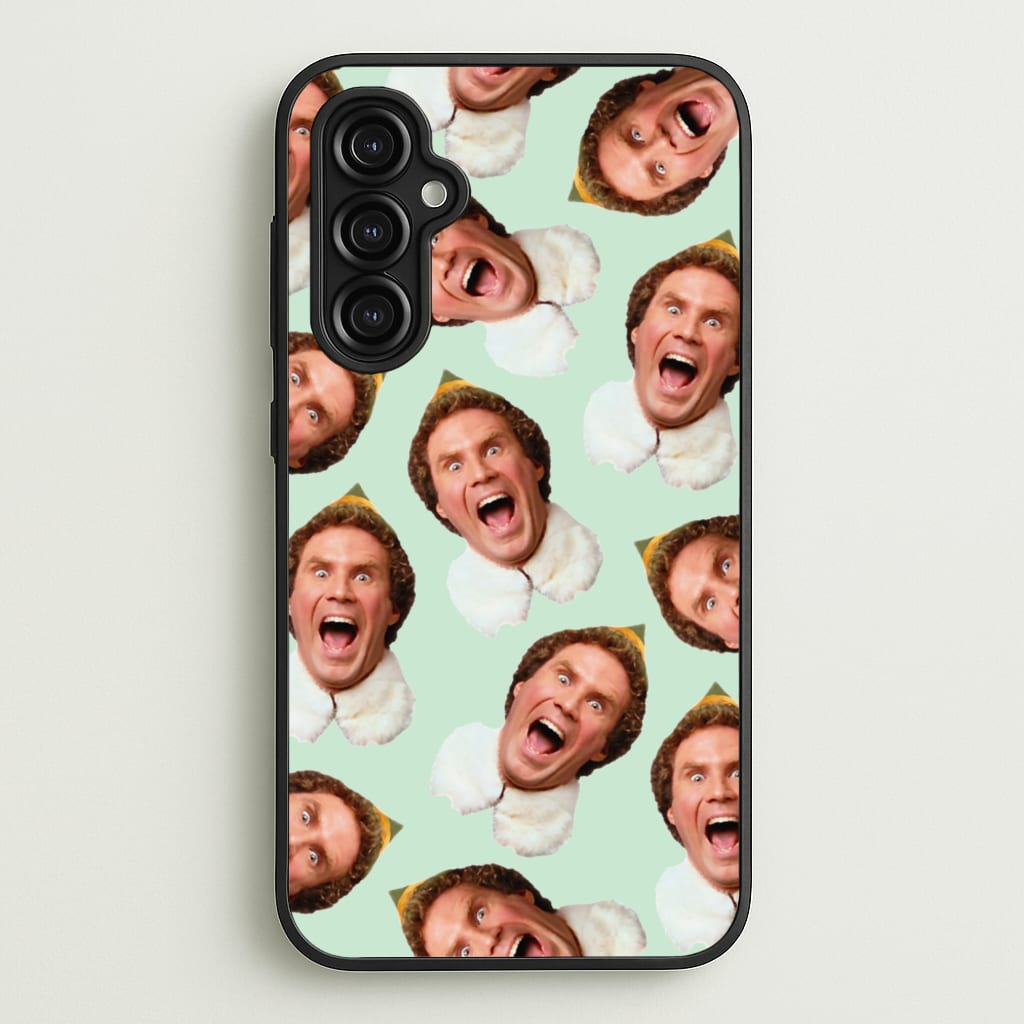 Green Elf Face - Christmas - Christmas Phone Case for Galaxy A14