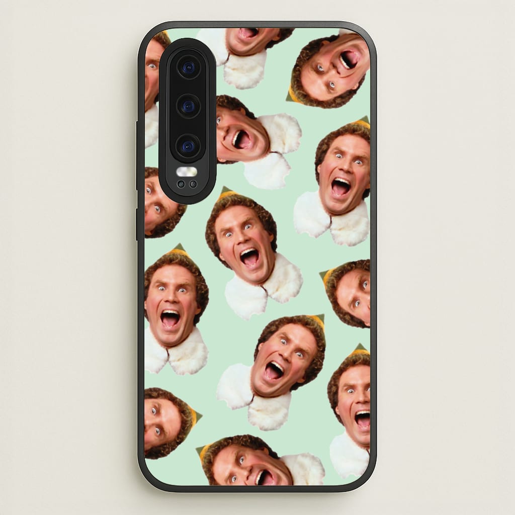 Green Elf Face - Christmas - Christmas Phone Case for Huawei P30