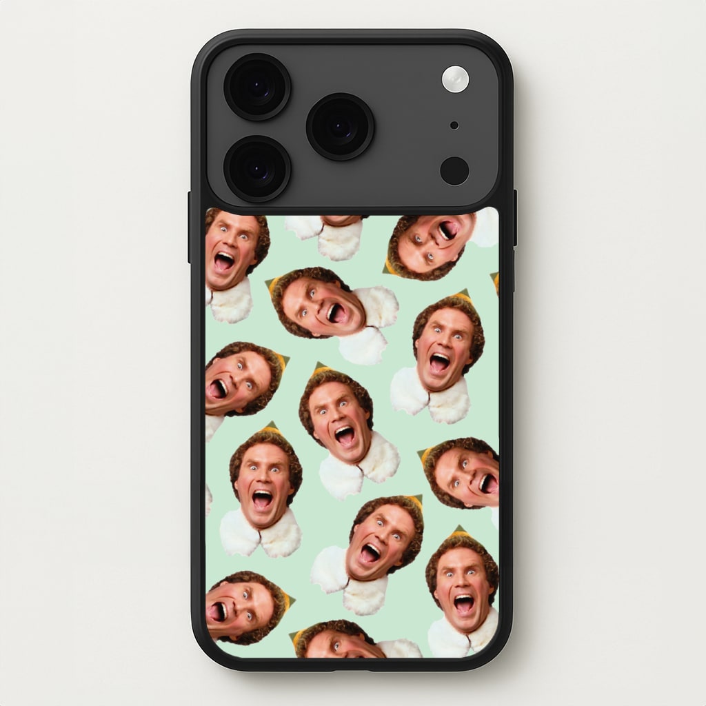 Green Elf Face - Christmas Phone Case for iPhone 17 Pro