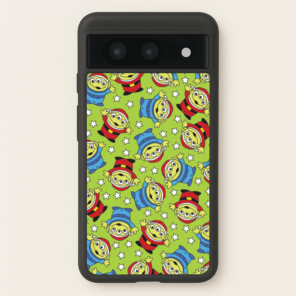 Alien Patterns - Disney Christmas Phone Case for Google Pixel 8a
