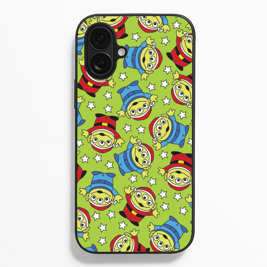 Alien Patterns - Disney Christmas Phone Case for iPhone 16 Plus