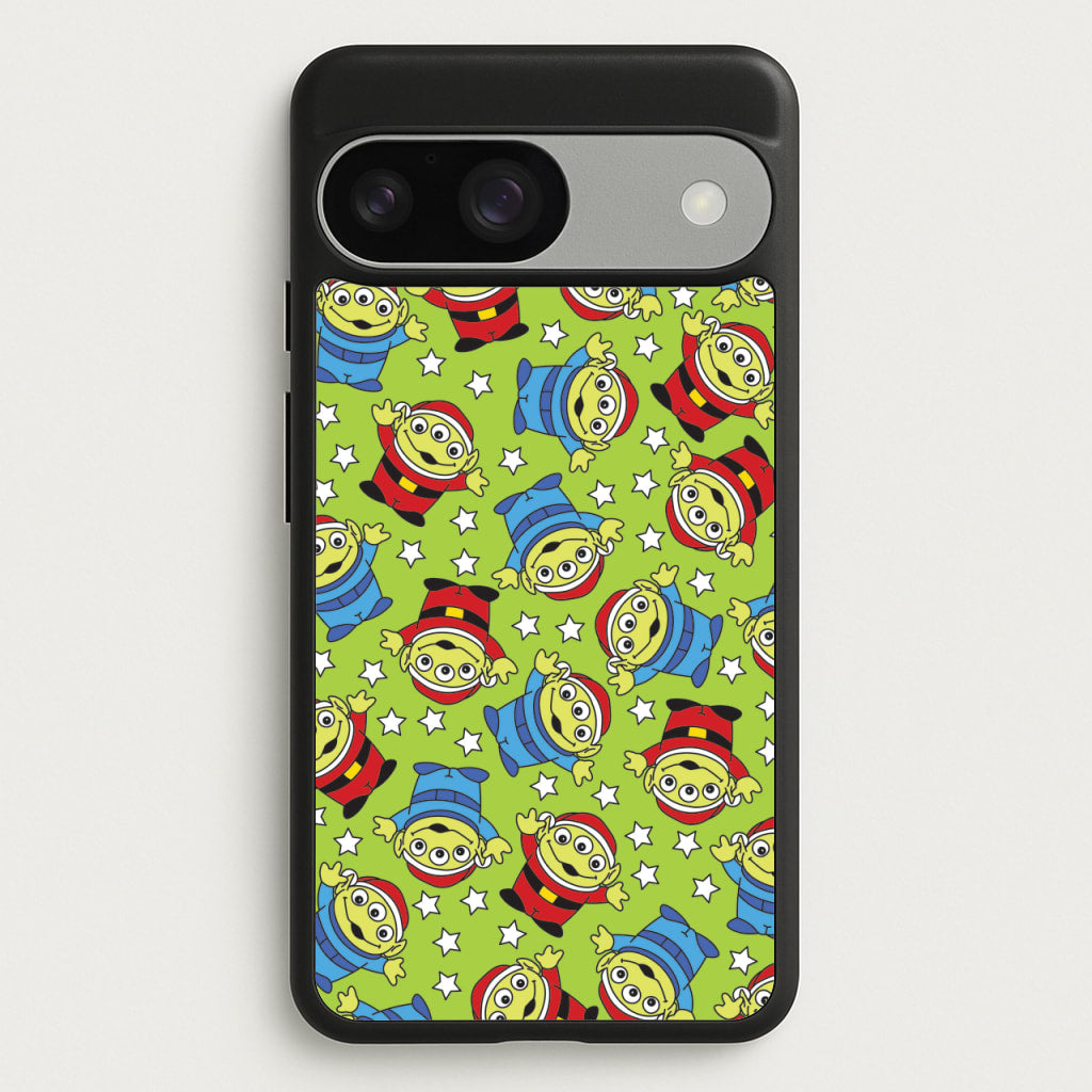 Alien Patterns - Disney Christmas Phone Case for Google Pixel 9 / 9 Pro