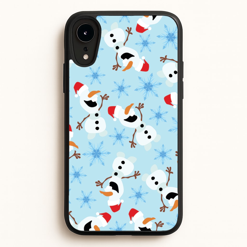 Snowman Pattern - Disney Christmas Phone Case for iPhone XR