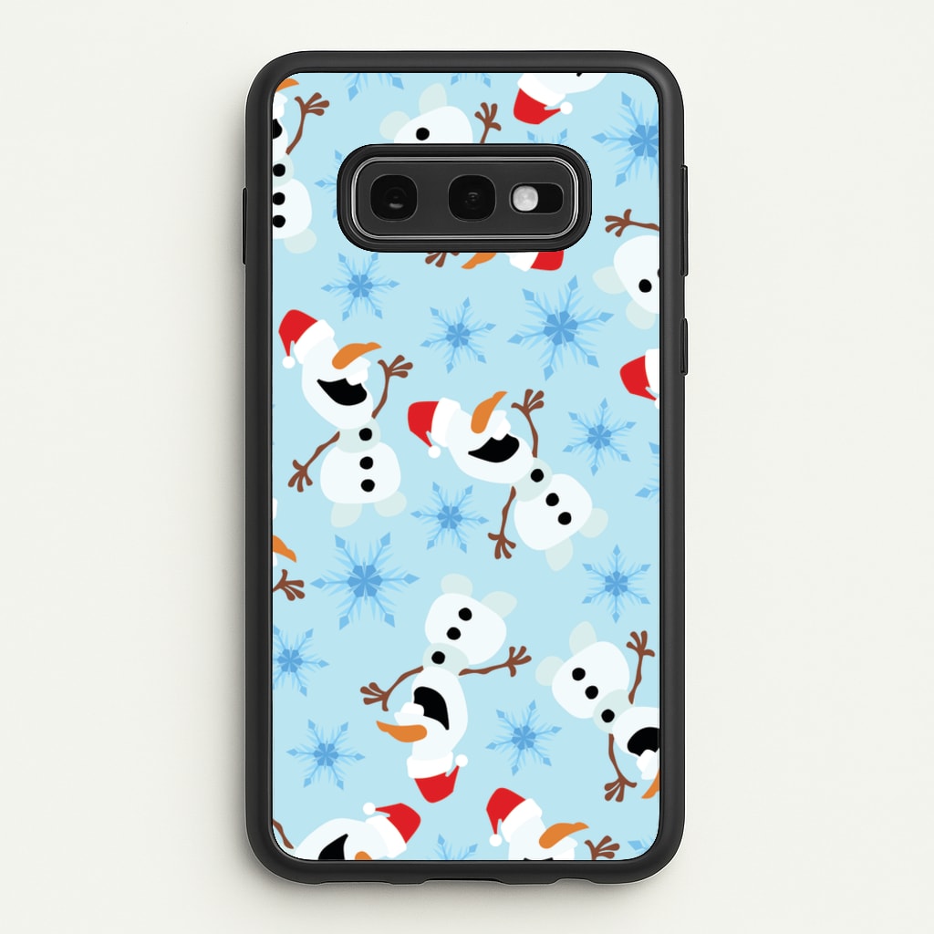 Snowman Pattern - Disney Christmas Phone Case for Galaxy S10e