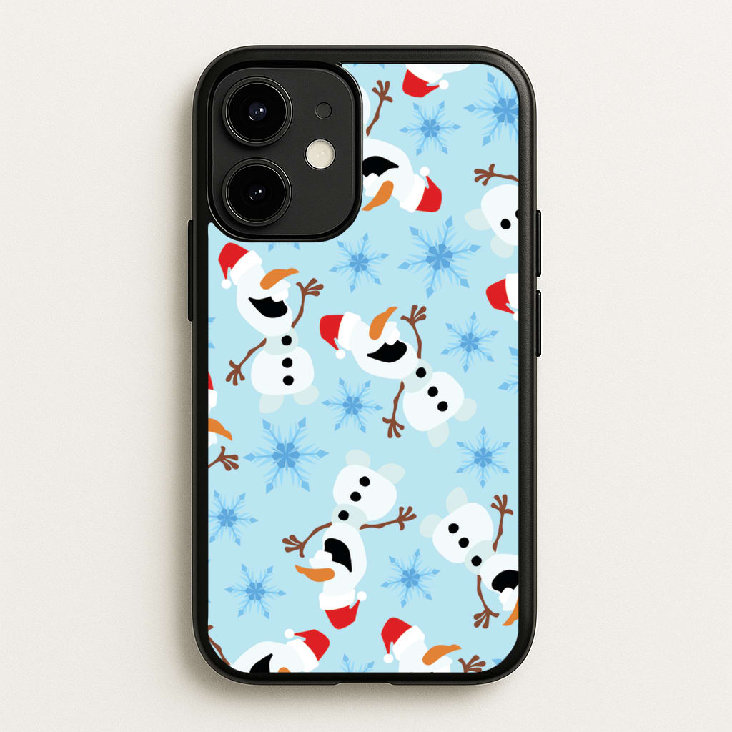 Snowman Pattern - Disney Christmas Phone Case for iPhone 12 / 12 Pro