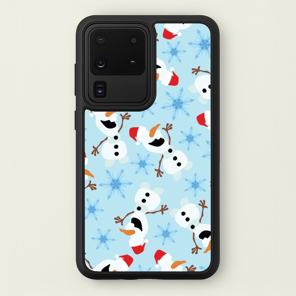 Snowman Pattern - Disney Christmas Phone Case for Galaxy S20 Ultra
