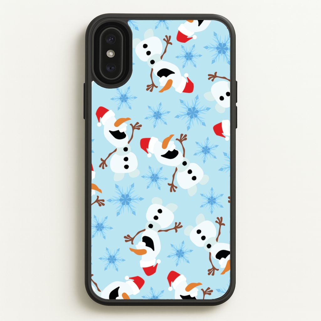 Snowman Pattern - Disney Christmas Phone Case for iPhone XS Max