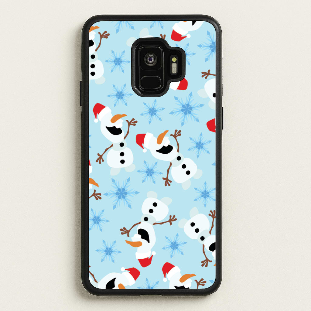 Snowman Pattern - Disney Christmas Phone Case for Galaxy S9