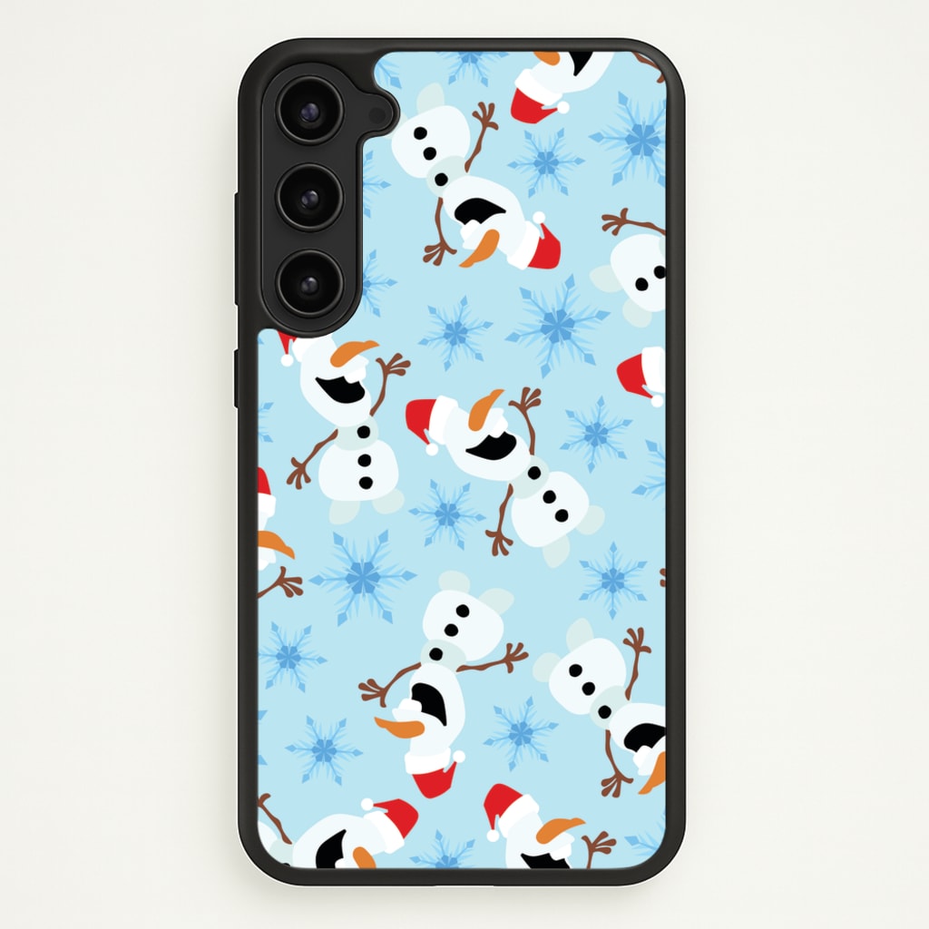 Snowman Pattern - Disney Christmas Phone Case for Galaxy S23 Plus