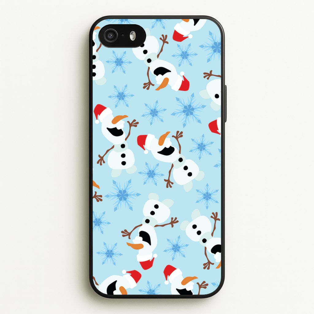 Snowman Pattern - Disney Christmas Phone Case for iPhone 5 / 5s / SE 2016