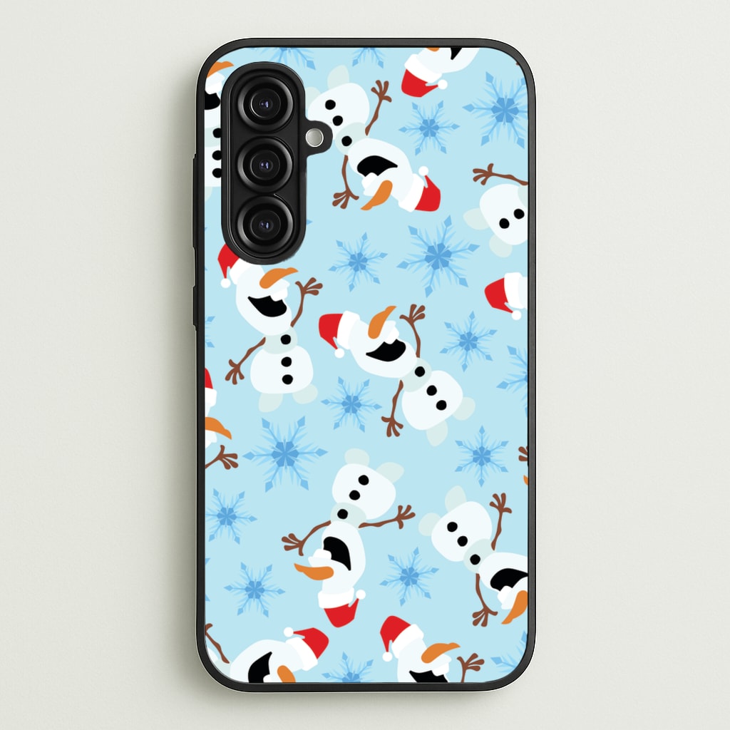 Snowman Pattern - Disney Christmas Phone Case for Galaxy A16