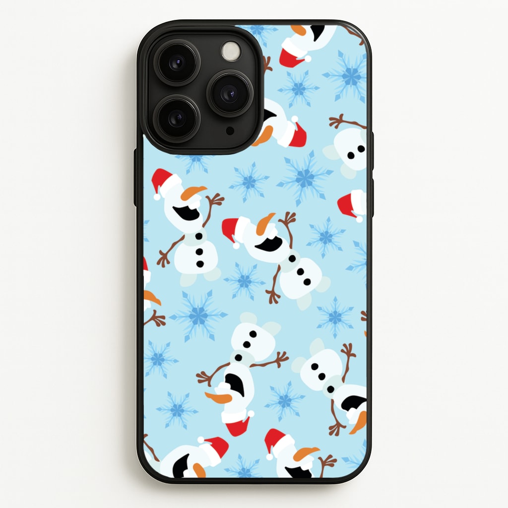Snowman Pattern - Disney Christmas Phone Case for iPhone 11 Pro Max