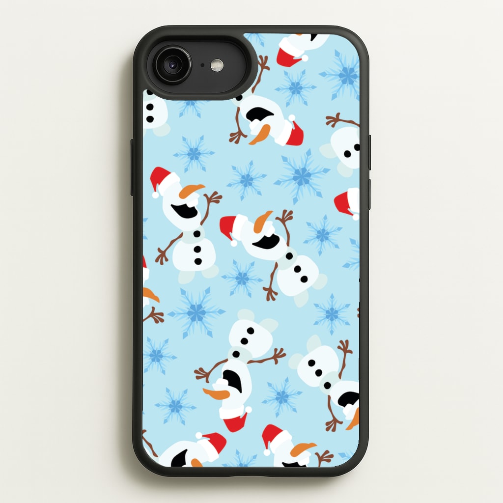 Snowman Pattern - Disney Christmas Phone Case for iPhone 6 Plus / 7 Plus / 8 Plus