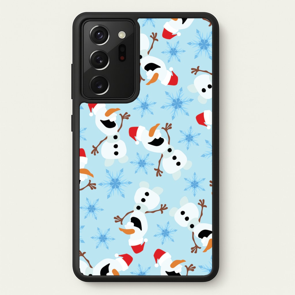 Snowman Pattern - Disney Christmas Phone Case for Galaxy Note 20 Ultra