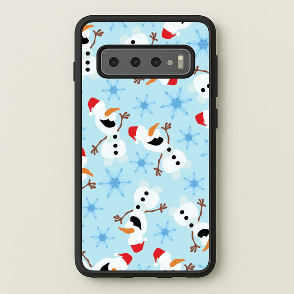 Snowman Pattern - Disney Christmas Phone Case for Galaxy S10