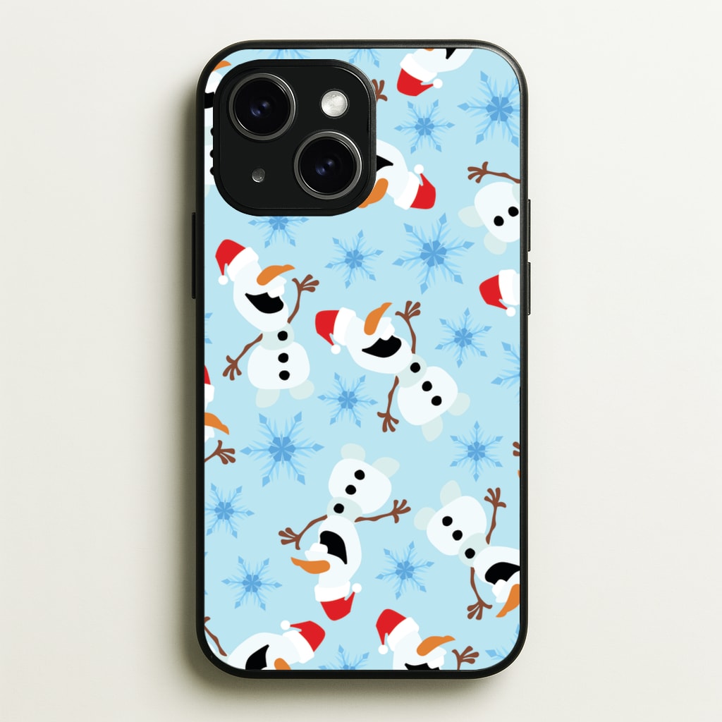 Snowman Pattern - Disney Christmas Phone Case for iPhone 14