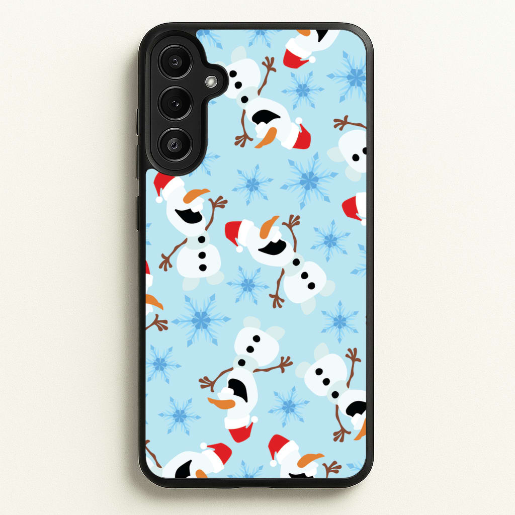 Snowman Pattern - Disney Christmas Phone Case for Galaxy A36