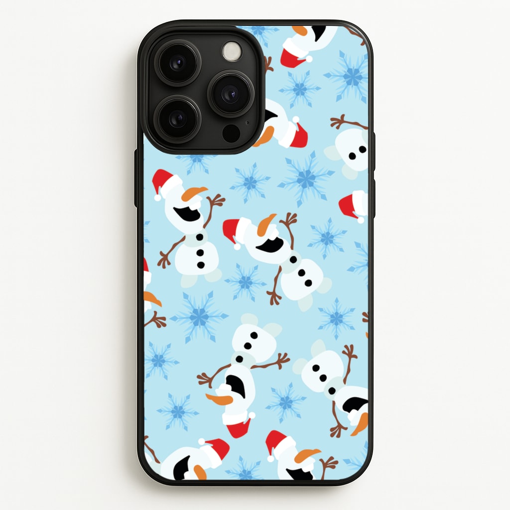 Snowman Pattern - Disney Christmas Phone Case for iPhone 13 Pro Max