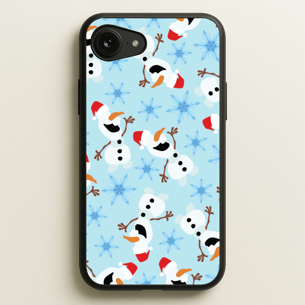 Snowman Pattern - Disney Christmas Phone Case for iPhone 16e