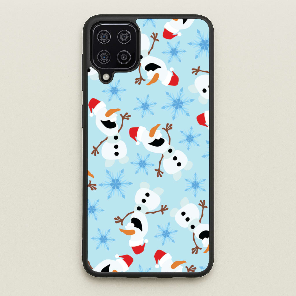 Snowman Pattern - Disney Christmas Phone Case for Galaxy A12
