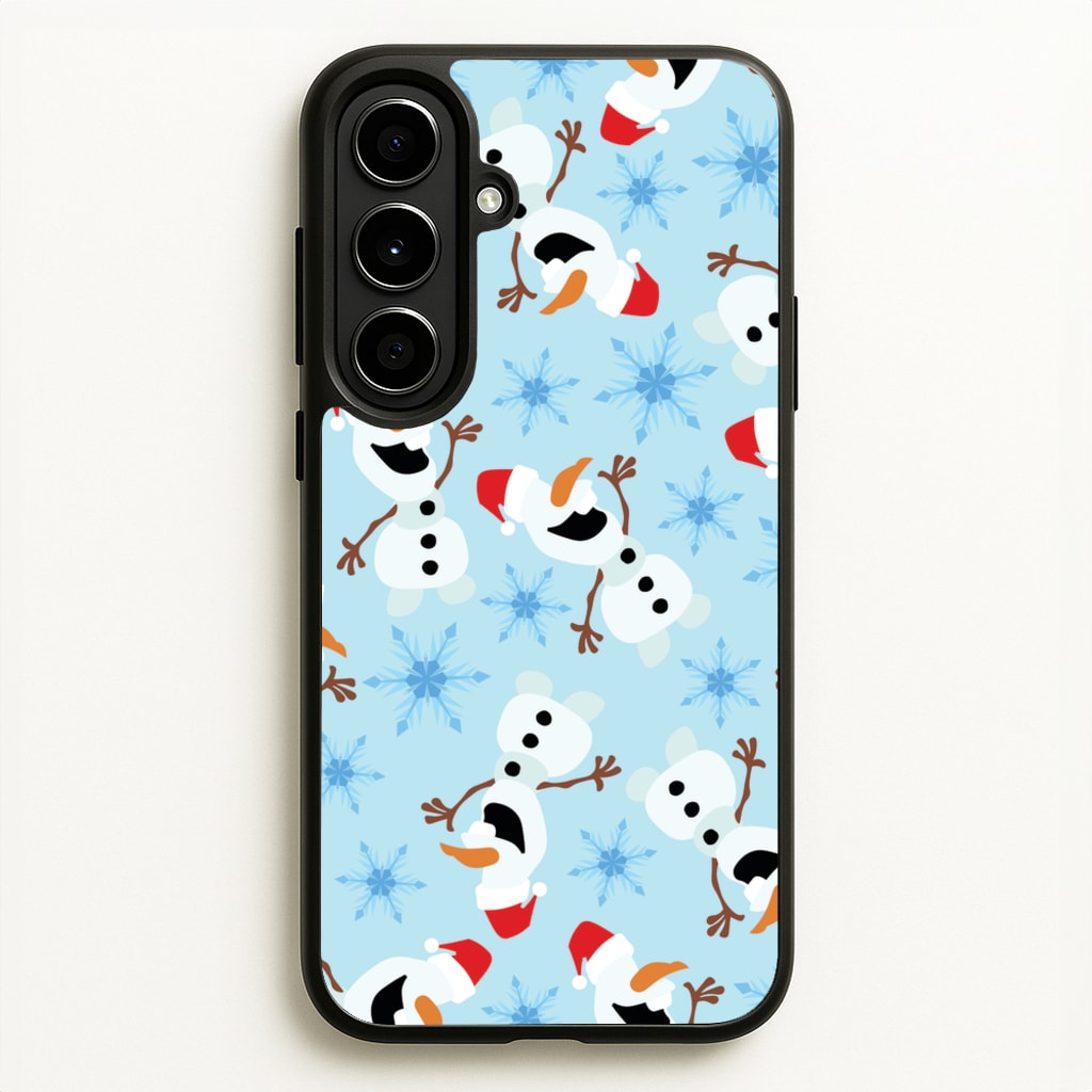 Snowman Pattern - Disney Christmas Phone Case for Galaxy A56