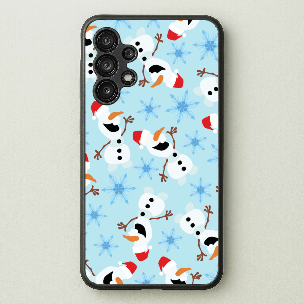 Snowman Pattern - Disney Christmas Phone Case for Galaxy A13