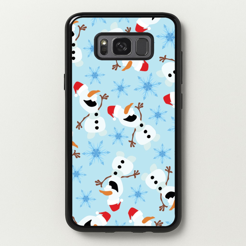 Snowman Pattern - Disney Christmas Phone Case for Galaxy S8 Plus