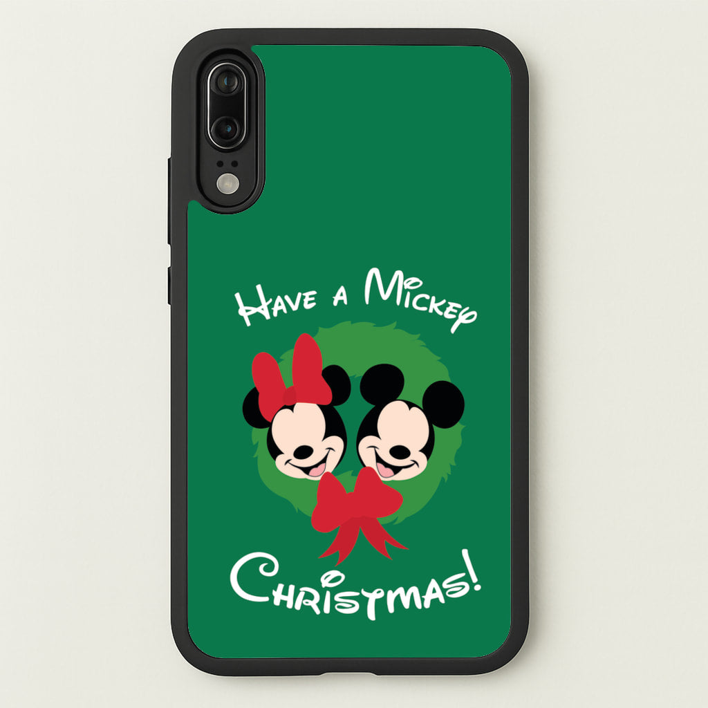 Have A Mickey Christmas - Disney Christmas Phone Case for Huawei P20