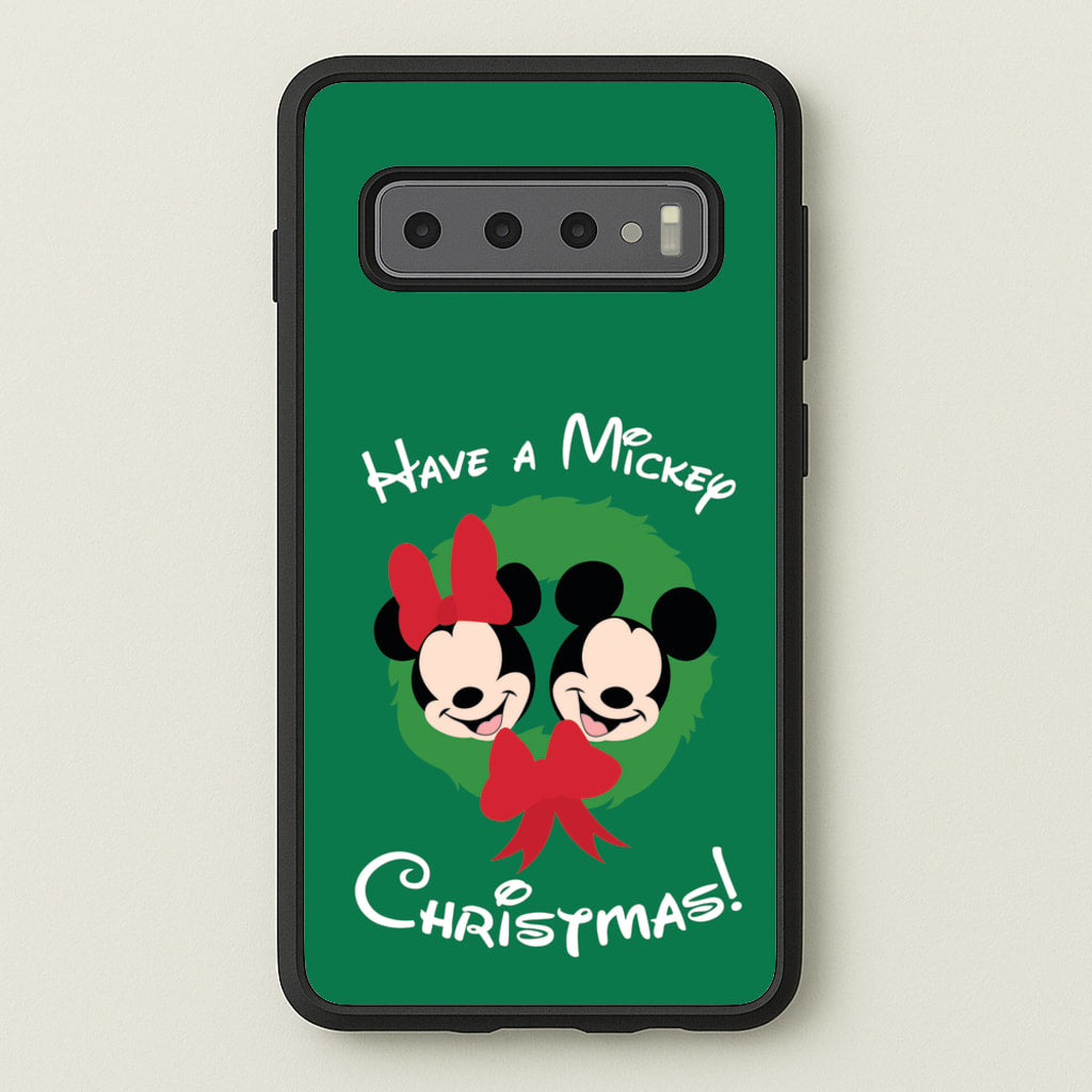 Have A Mickey Christmas - Disney Christmas Phone Case for Galaxy S10