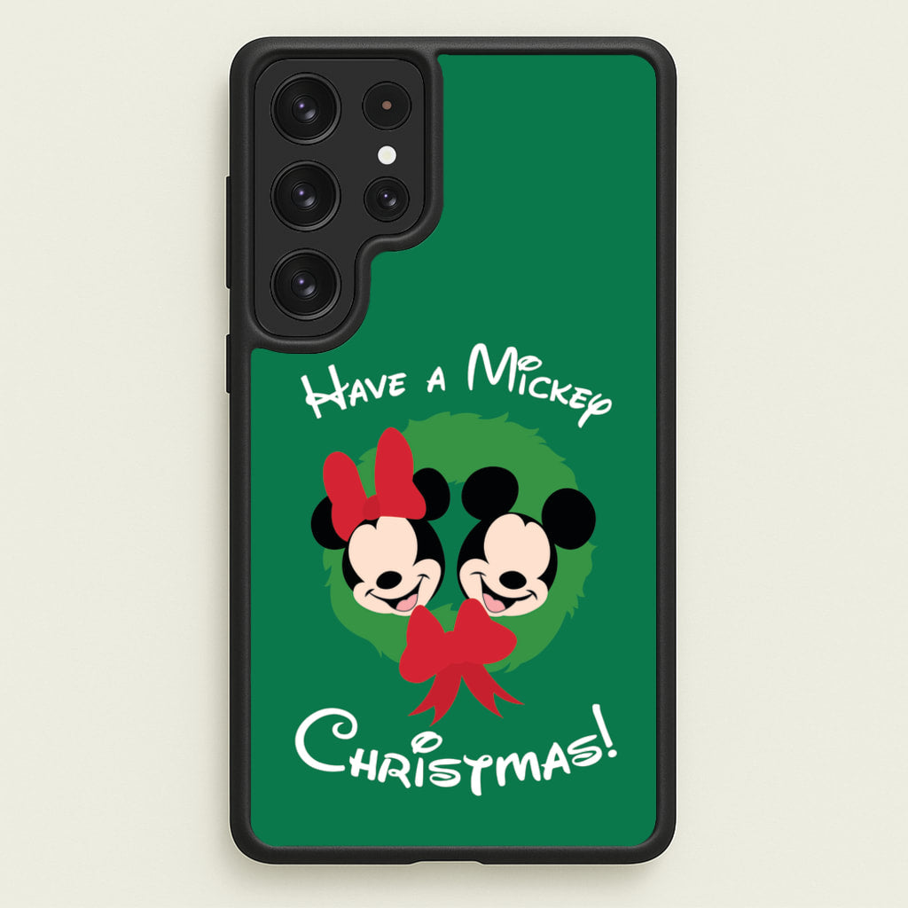 Have A Mickey Christmas - Disney Christmas Phone Case for Galaxy S22 Ultra