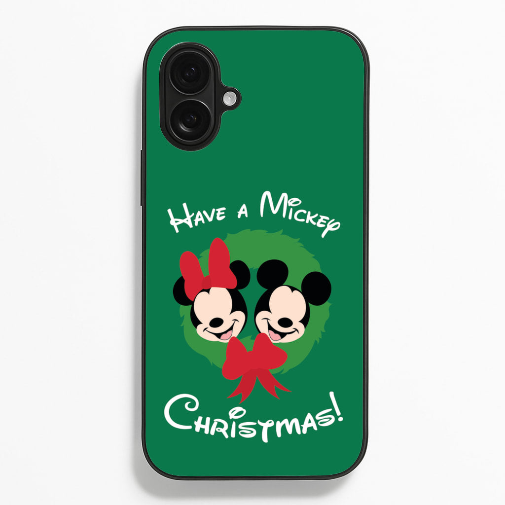 Have A Mickey Christmas - Disney Christmas Phone Case for iPhone 16 Plus