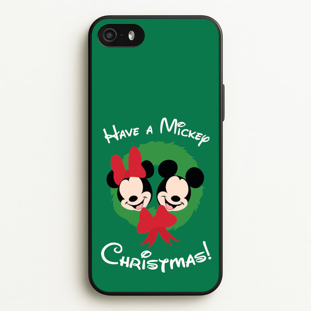 Have A Mickey Christmas - Disney Christmas Phone Case for iPhone 5 / 5s / SE 2016