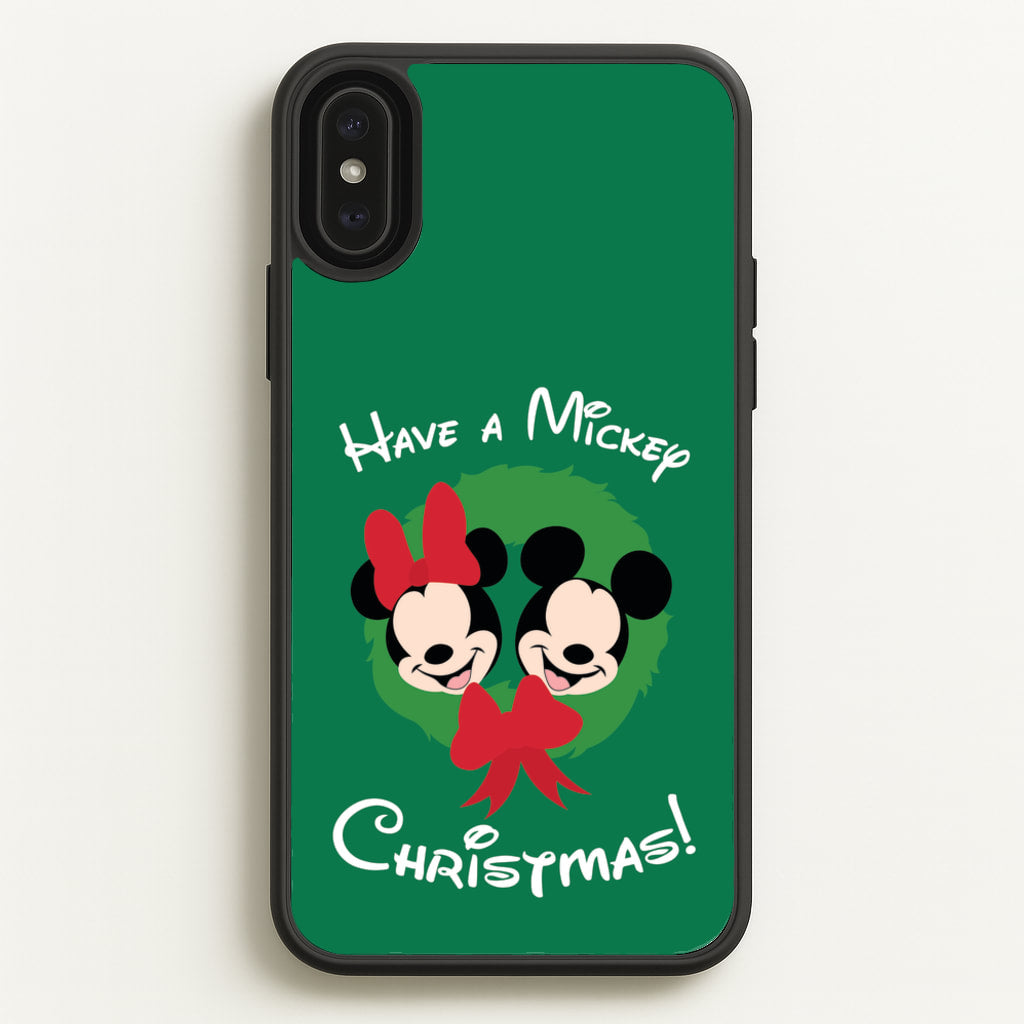 Have A Mickey Christmas - Disney Christmas Phone Case for iPhone XS Max