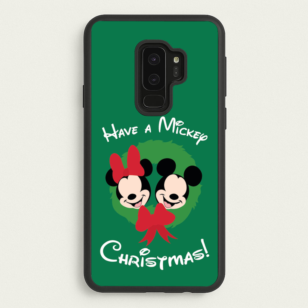 Have A Mickey Christmas - Disney Christmas Phone Case for Galaxy S9 Plus