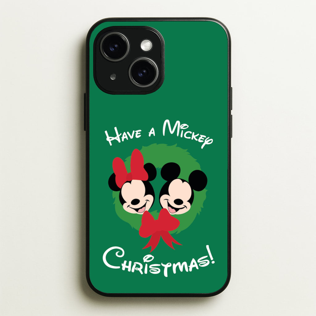Have A Mickey Christmas - Disney Christmas Phone Case for iPhone 14 Plus