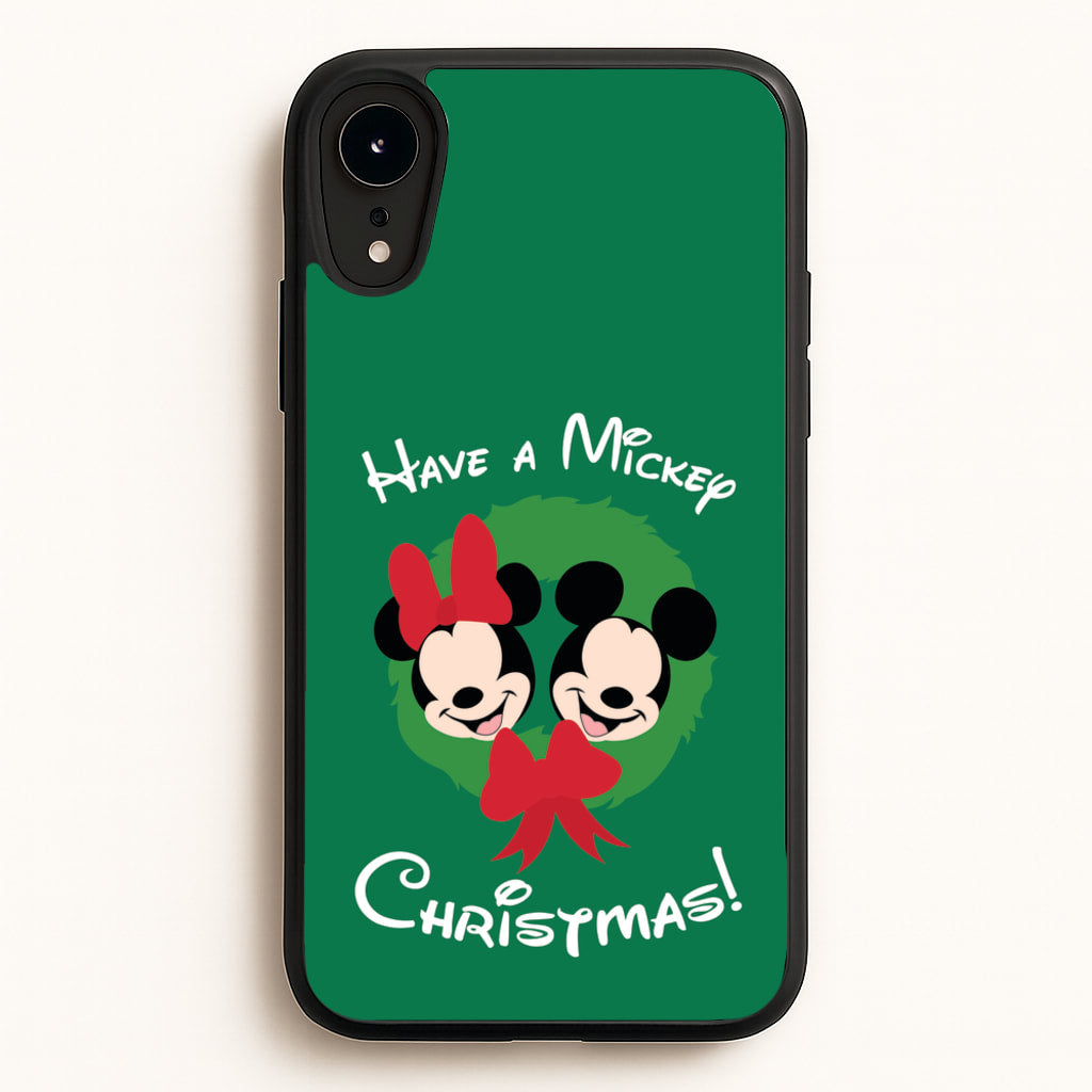 Have A Mickey Christmas - Disney Christmas Phone Case for iPhone XR