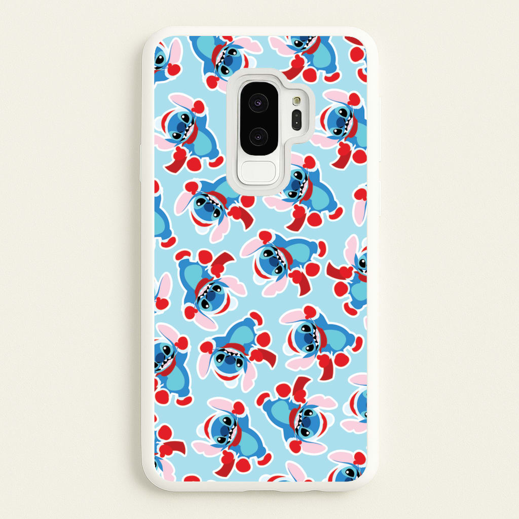 Blue Alien Christmas Pattern - Disney Christmas Phone Case for Galaxy S9 Plus