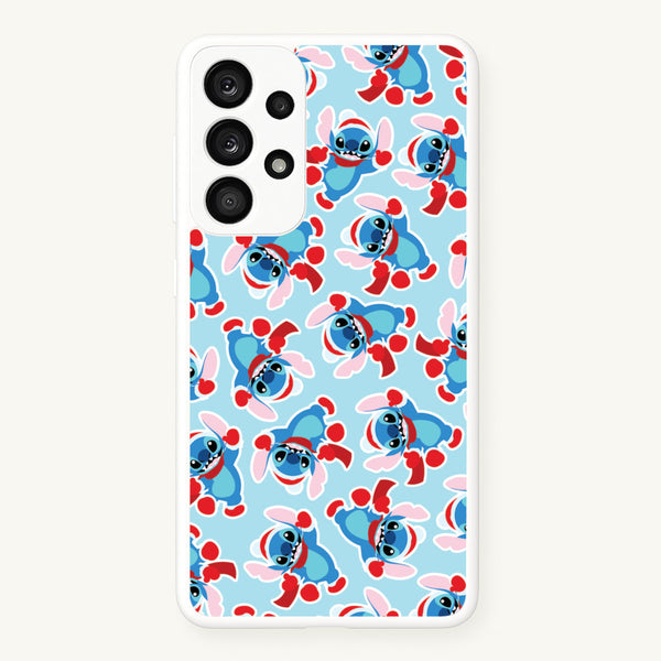 Blue Alien Christmas Pattern - Disney Christmas Phone Case for Galaxy A53