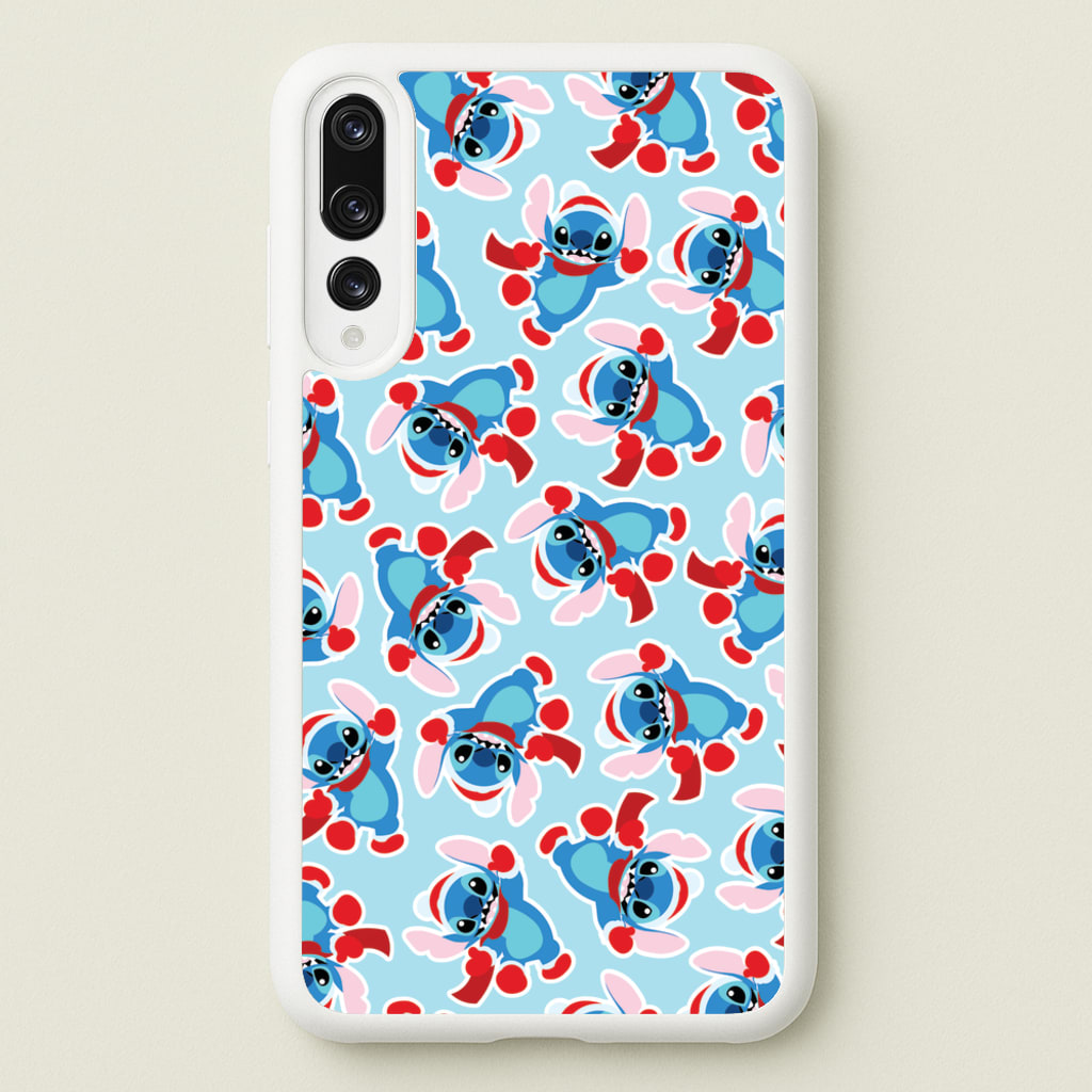 Blue Alien Christmas Pattern - Disney Christmas Phone Case for Huawei P20 Pro