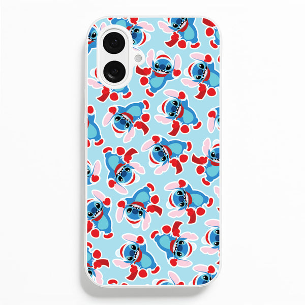 Blue Alien Christmas Pattern Phone Case