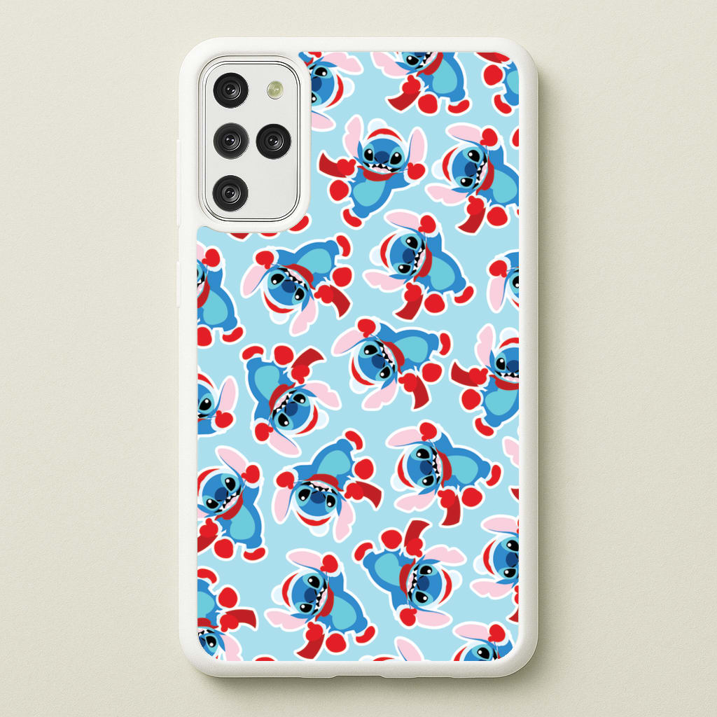 Blue Alien Christmas Pattern - Disney Christmas Phone Case for Galaxy S20 Plus