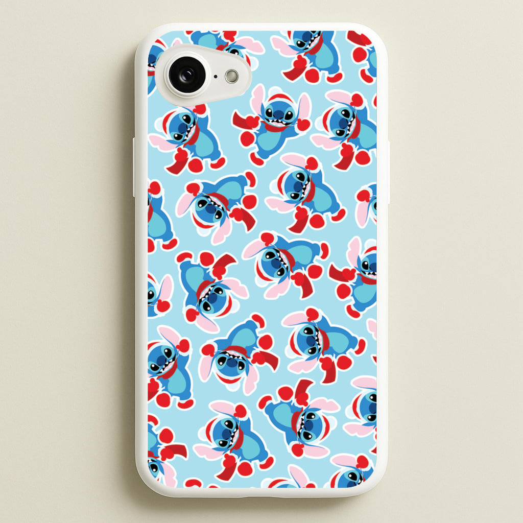 Blue Alien Christmas Pattern - Disney Christmas Phone Case for iPhone 16e