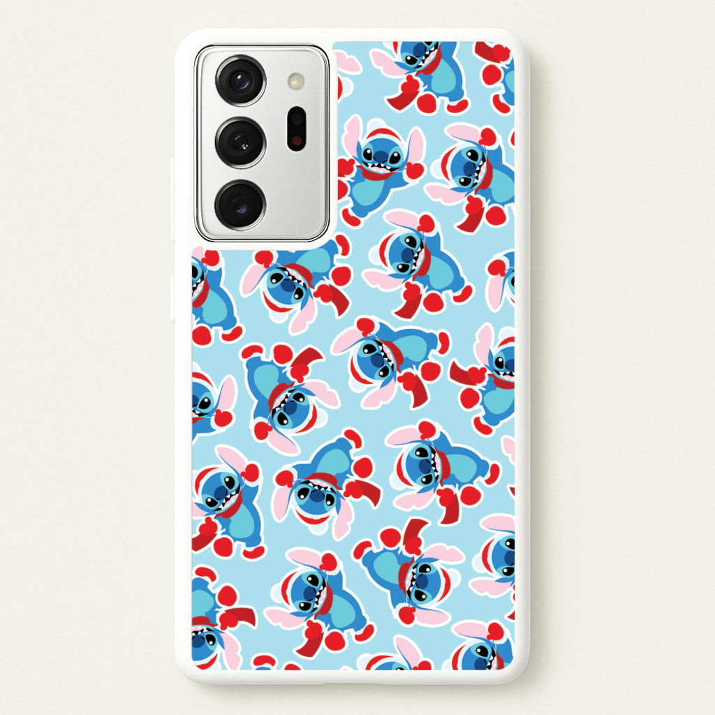 Blue Alien Christmas Pattern - Disney Christmas Phone Case for Galaxy Note 20 Ultra