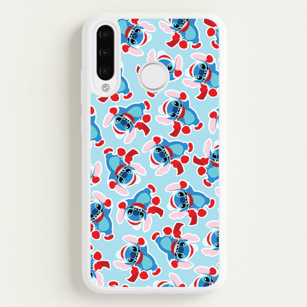 Blue Alien Christmas Pattern - Disney Christmas Phone Case for Huawei P30 Pro