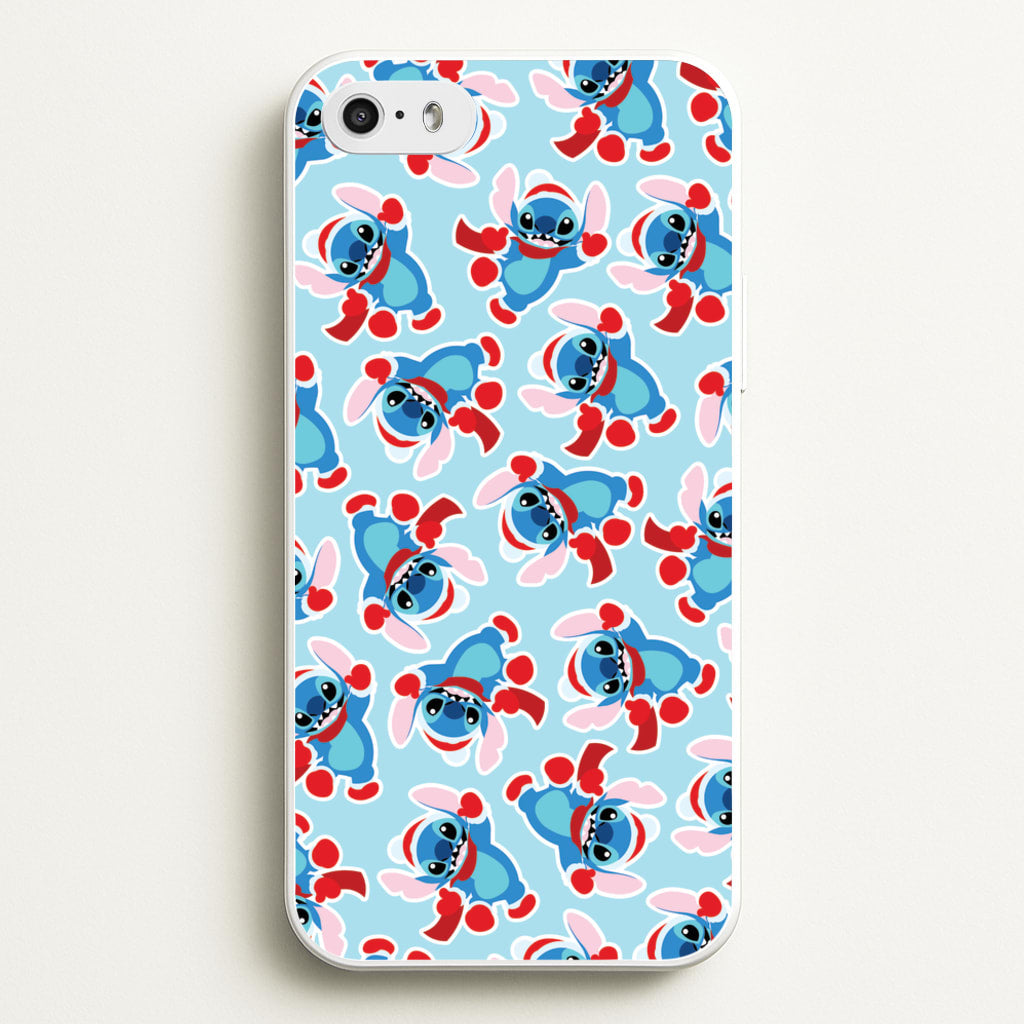 Blue Alien Christmas Pattern - Disney Christmas Phone Case for iPhone 5 / 5s / SE 2016