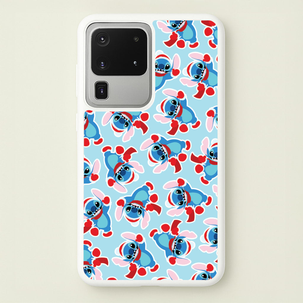 Blue Alien Christmas Pattern - Disney Christmas Phone Case for Galaxy S20 Ultra